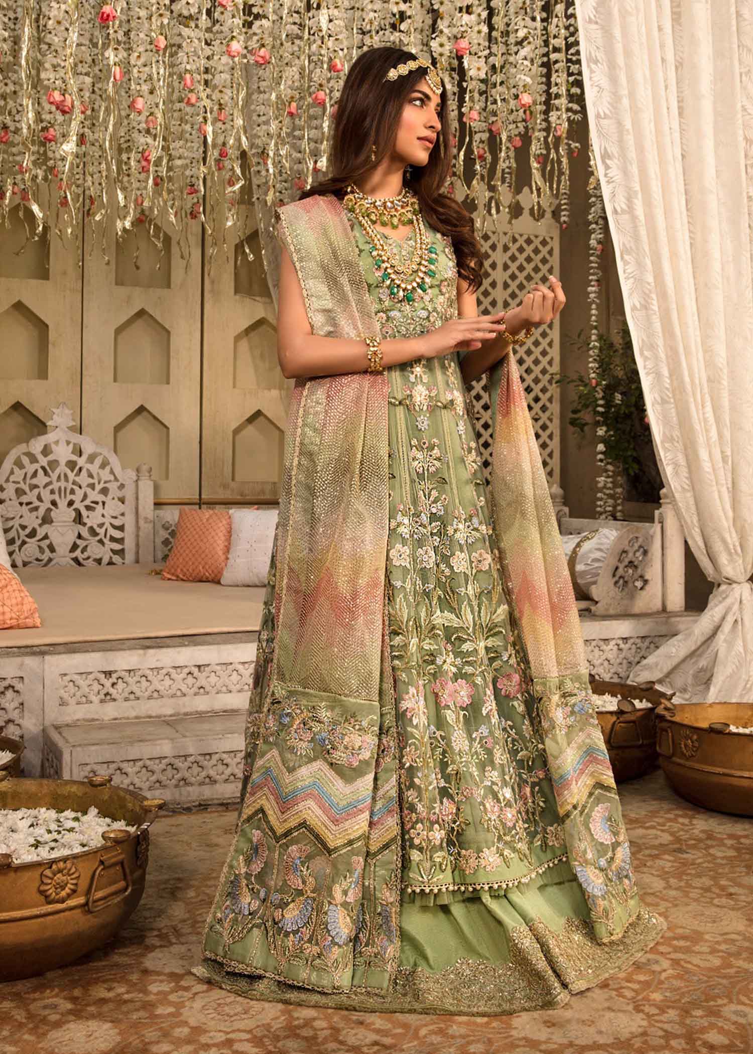 crimson green dress As much as we love color at Crimson, we've always dreamt of doing a solid emerald outfit as part of our Wedding Range. We were never able to find the right material -